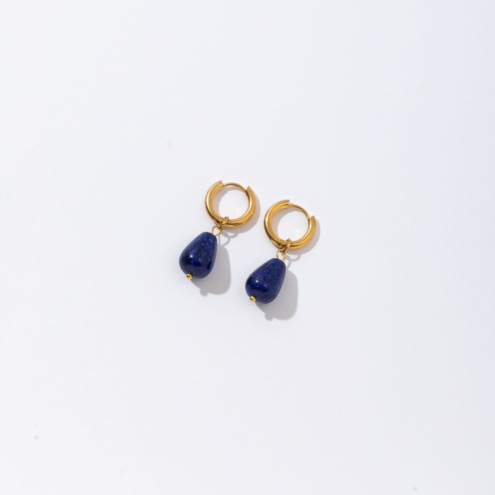 Teardrop Natural Stone Stainless Steel Earring Collection