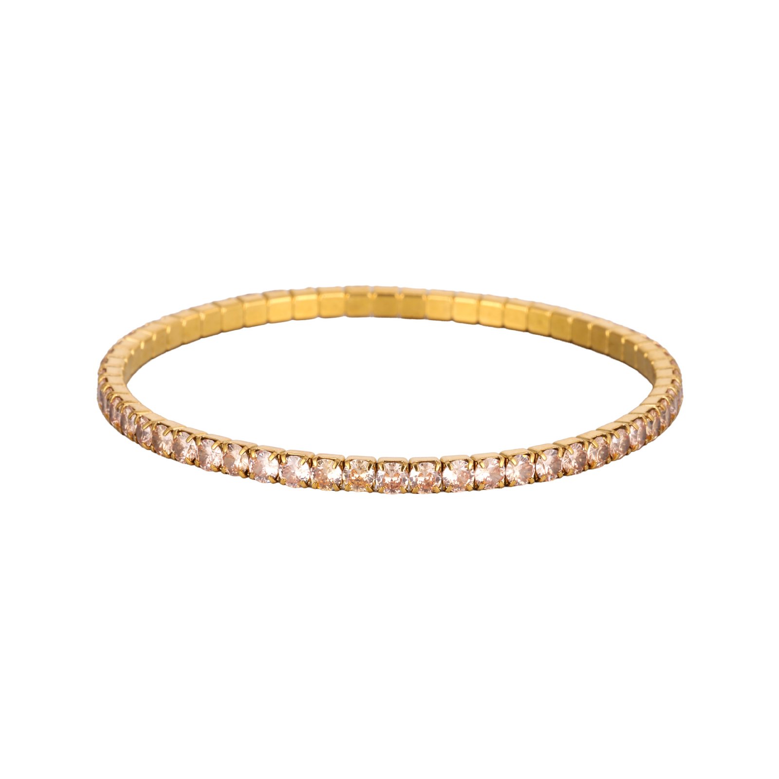 18K Gold-Plated Zircon Tennis Bangle - Image 14