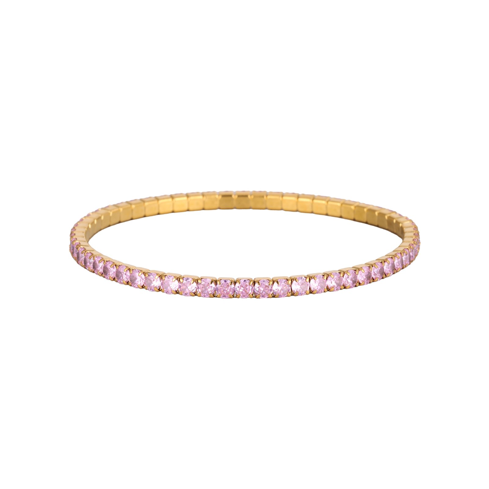 18K Gold-Plated Zircon Tennis Bangle - Image 15